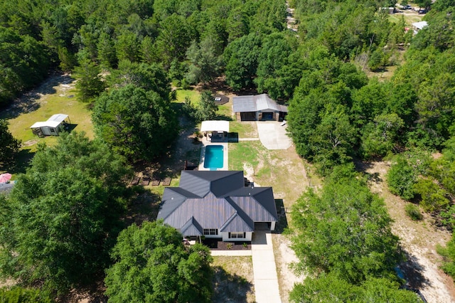 4236 Edge Perry Rd, Crestview, FL 32539 - aerial view of property's location featuring a pool area and a heavily wooded area