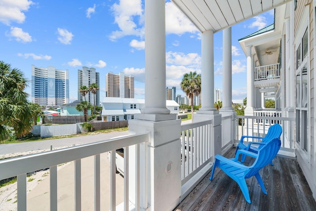 512 Dement Cir Apt F, Panama City Beach, FL 32407 - balcony with a city view