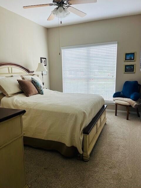 115 Lilly Bell Ln, Freeport, FL 32439 - bedroom with light carpet and a ceiling fan