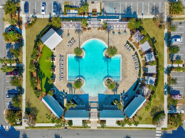 23 E York Ln Unit C, Inlet Beach, FL 32461 - drone / aerial view of a pool area