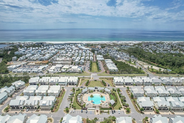 23 E York Ln Unit C, Inlet Beach, FL 32461 - aerial view of property's location with a pool, a nearby body of water, and nearby suburban area