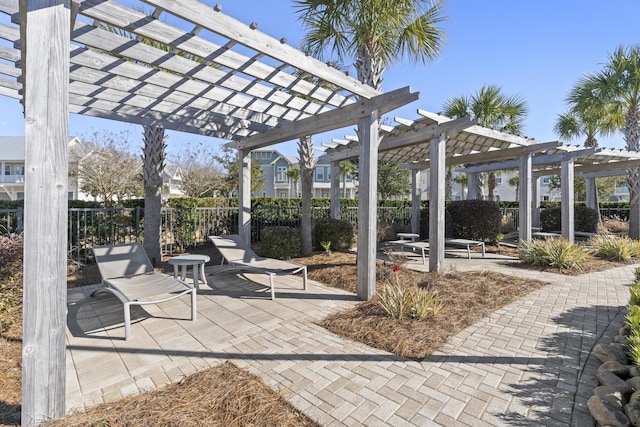 23 E York Ln Unit C, Inlet Beach, FL 32461 - view of patio / terrace featuring a pergola