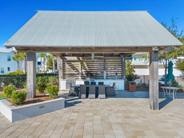 23 E York Ln Unit C, Inlet Beach, FL 32461 - view of patio featuring area for grilling and outdoor dining space