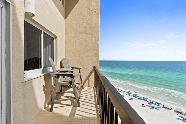 23223 Front Beach Rd # 913, Panama City Beach, FL 32413 - balcony featuring view of water and beach