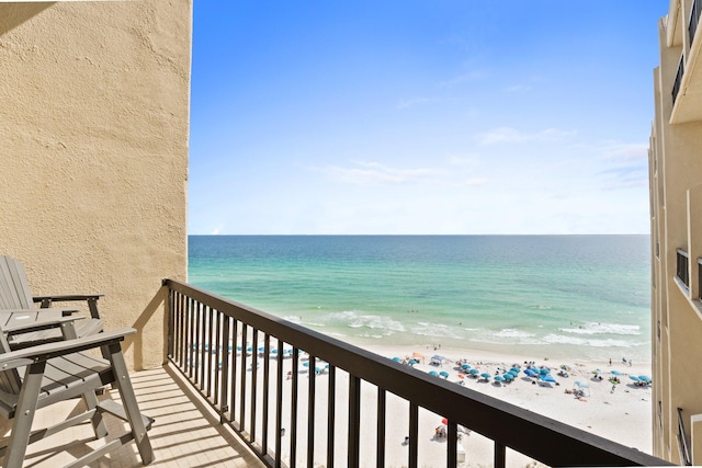 23223 Front Beach Rd # 913, Panama City Beach, FL 32413 - balcony featuring view of water and beach