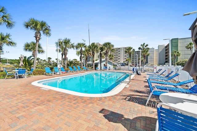 23223 Front Beach Rd # 913, Panama City Beach, FL 32413 - community pool featuring a patio area