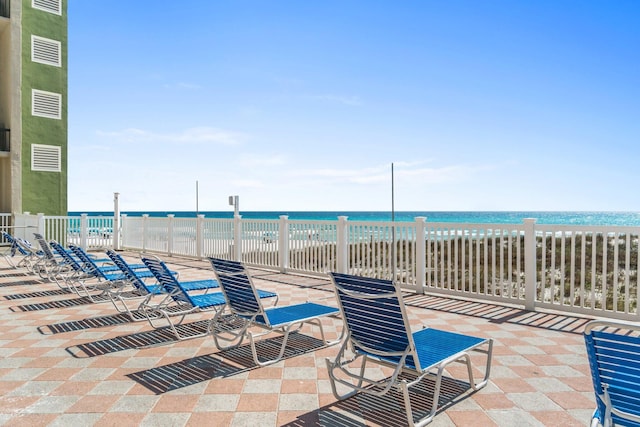 23223 Front Beach Rd # 913, Panama City Beach, FL 32413 - view of patio / terrace featuring a water view