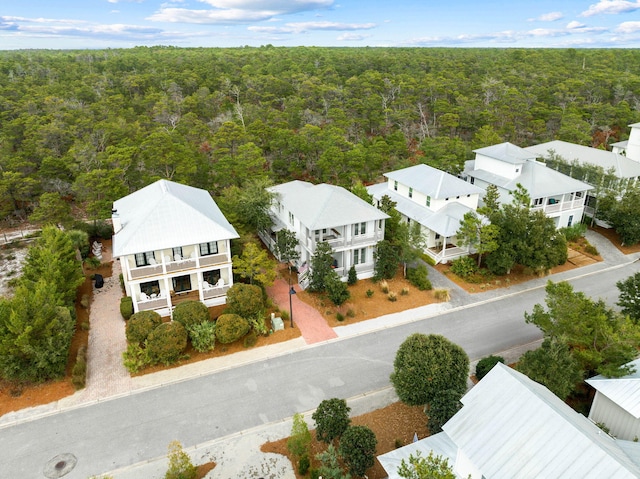 310 Morgans Trl, Santa Rosa Beach, FL 32459 - aerial perspective of suburban area featuring a forest