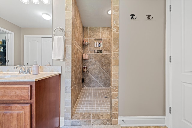 5416 Mill Brook Ln, Crestview, FL 32539 - full bathroom featuring a tile shower and vanity