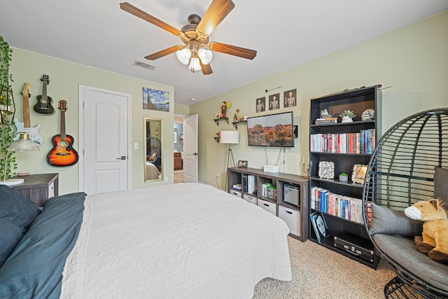 5416 Mill Brook Ln, Crestview, FL 32539 - carpeted bedroom featuring a ceiling fan