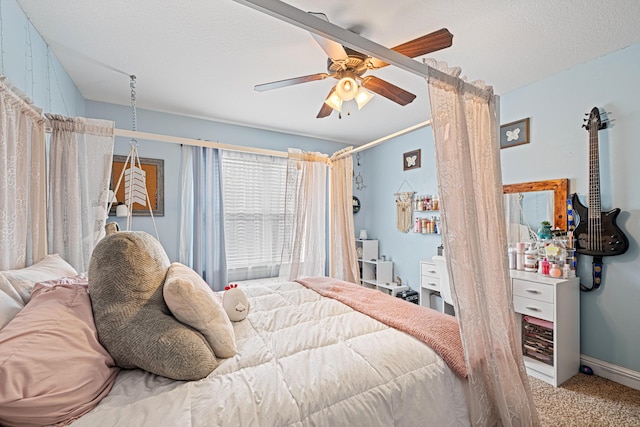 5416 Mill Brook Ln, Crestview, FL 32539 - bedroom with carpet flooring and a ceiling fan