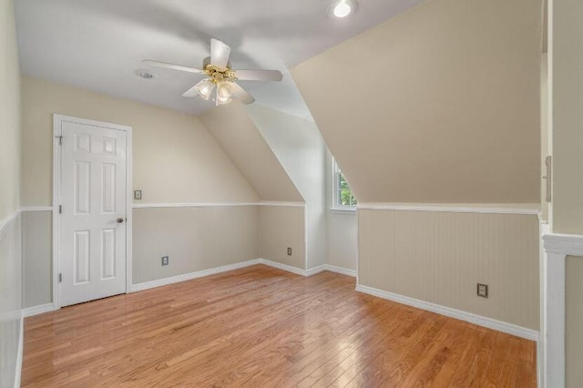 14 Winfield Way, Mary Esther, FL 32569 - additional living space featuring wood finished floors, ceiling fan, lofted ceiling, and baseboards