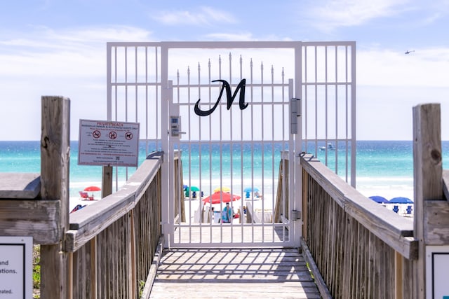 2606 Scenic Gulf Dr Unit 2412, Miramar Beach, FL 32550 - deck featuring view of water and beach