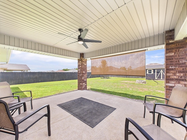 5740 Marigold Loop, Crestview, FL 32539 - view of patio / terrace featuring ceiling fan