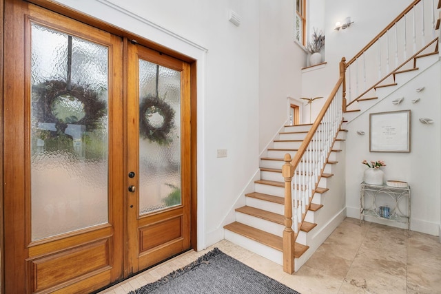 92 Carolyn Ln, Santa Rosa Beach, FL 32459 - foyer entrance featuring stairs and baseboards