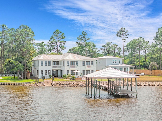 92 Carolyn Ln, Santa Rosa Beach, FL 32459 - dock featuring a water view and boat lift