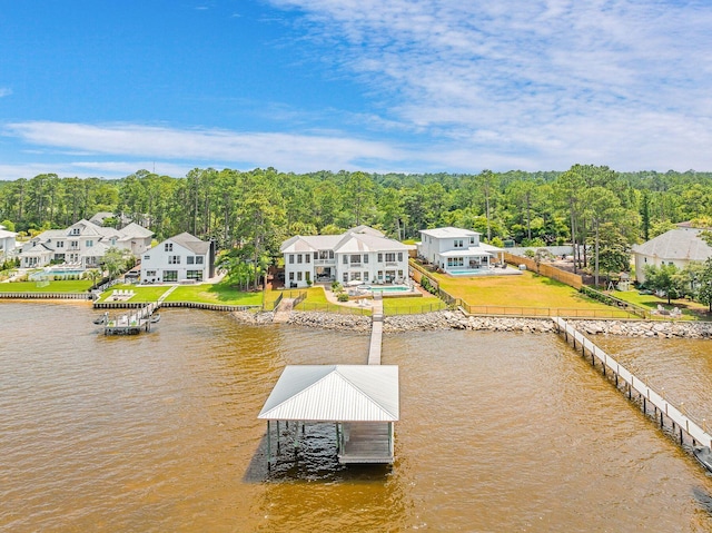 92 Carolyn Ln, Santa Rosa Beach, FL 32459 - drone / aerial view of a large body of water and a heavily wooded area