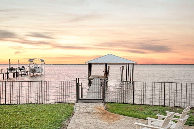 92 Carolyn Ln, Santa Rosa Beach, FL 32459 - dock with boat lift and a water view