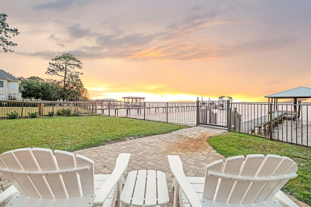 92 Carolyn Ln, Santa Rosa Beach, FL 32459 - view of patio with a water view