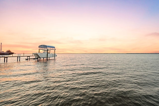 92 Carolyn Ln, Santa Rosa Beach, FL 32459 - dock area with boat lift and a water view