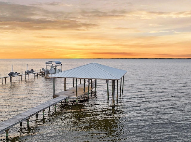 92 Carolyn Ln, Santa Rosa Beach, FL 32459 - dock with boat lift and a water view