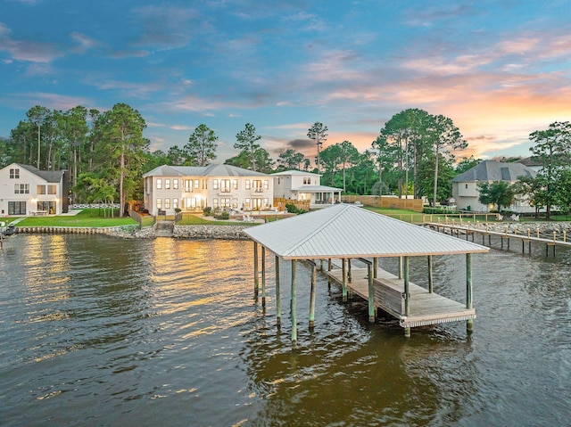 92 Carolyn Ln, Santa Rosa Beach, FL 32459 - dock featuring a water view and boat lift