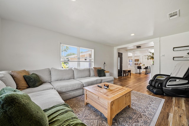 29 SE Alexandra Pl, Fort Walton Beach, FL 32548 - living room with wood finished floors and recessed lighting