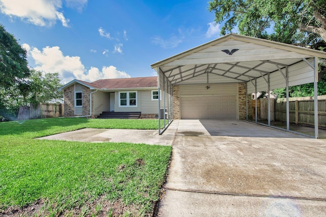 14351 State Highway 20, Niceville, FL 32578 - view of front facade featuring a carport, concrete driveway, brick siding, and an attached garage