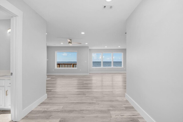14351 State Highway 20, Niceville, FL 32578 - hallway with recessed lighting and light wood finished floors