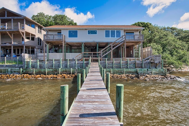 14351 State Highway 20, Niceville, FL 32578 - dock featuring a water view and stairs