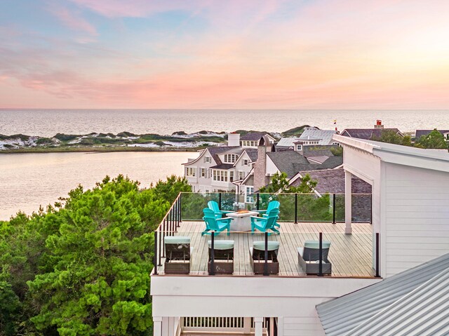 7570 E County Highway 30a, Watersound, FL 32461 - deck featuring a water view