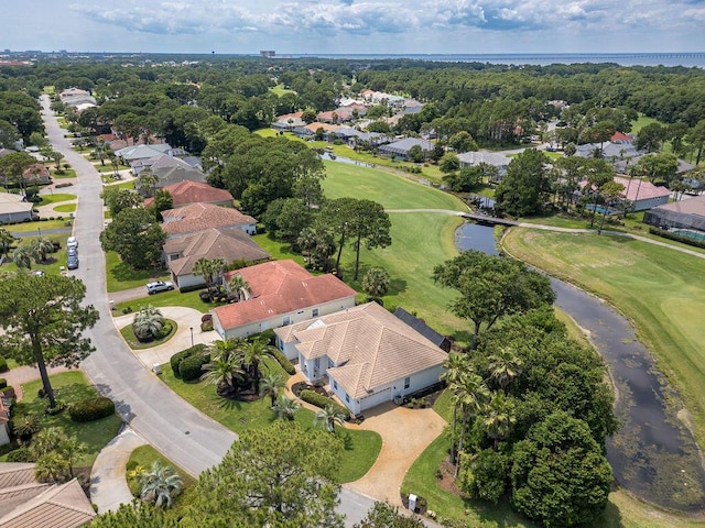359 Indigo Loop, Miramar Beach, FL 32550 - aerial perspective of suburban area featuring a large body of water and a golf club