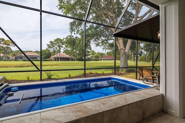 359 Indigo Loop, Miramar Beach, FL 32550 - view of swimming pool with a lanai and a yard