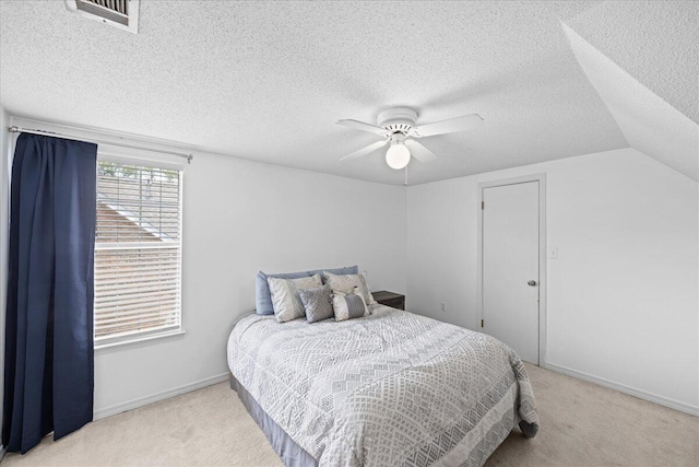 1176 Lost Trl, Fort Walton Beach, FL 32547 - bedroom with a textured ceiling, carpet floors, ceiling fan, and baseboards