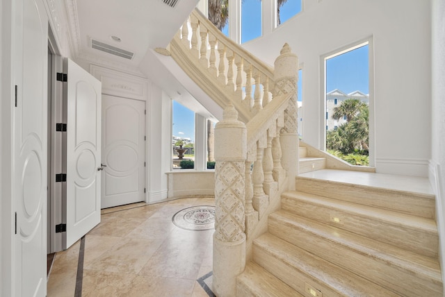 30 Pelican Cir, Inlet Beach, FL 32461 - foyer entrance with stairs and baseboards