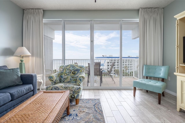 1515 SE Miracle Strip Pkwy Unit 613, Fort Walton Beach, FL 32548 - living area featuring wood finished floors and a water view
