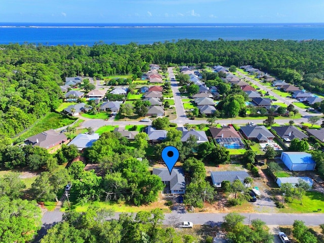 4887 Martina Way, Gulf Breeze, FL 32563 - aerial perspective of suburban area with a nearby body of water