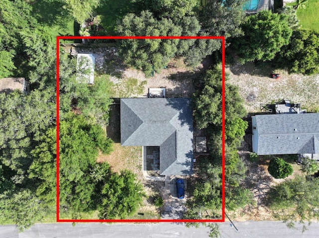 4887 Martina Way, Gulf Breeze, FL 32563 - aerial view of property and surrounding area featuring property boundaries highlighted