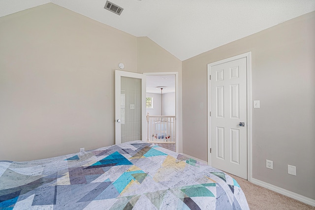 1190 Witshire Ct, Fort Walton Beach, FL 32547 - bedroom with lofted ceiling, carpet, and baseboards