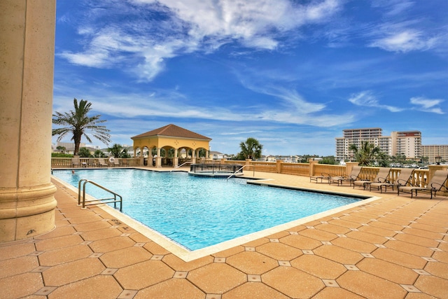 770 Harbor Blvd Unit 1J, Destin, FL 32541 - community pool featuring a patio area and a gazebo