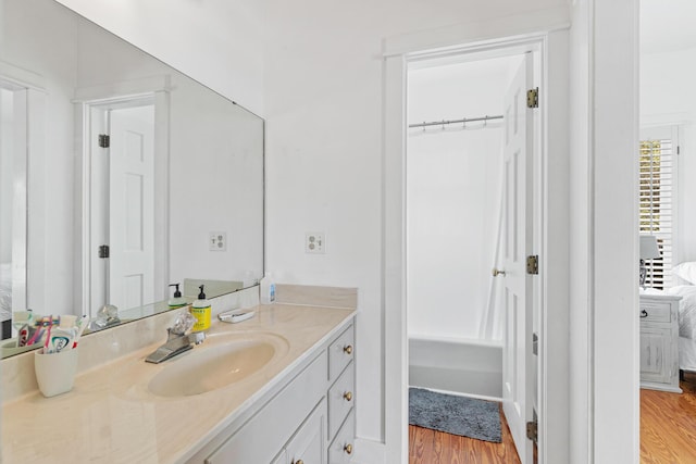 84 Old Miller Pl, Santa Rosa Beach, FL 32459 - ensuite bathroom featuring vanity and wood finished floors