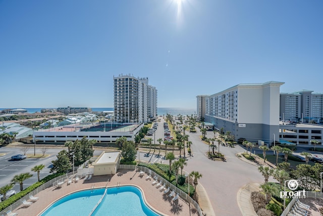 112 Seascape Dr Unit 704, Miramar Beach, FL 32550 - view of urban area with a pool area and a nearby body of water