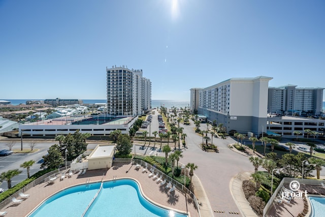 112 Seascape Dr Unit 704, Miramar Beach, FL 32550 - view of urban area with a pool and a nearby body of water