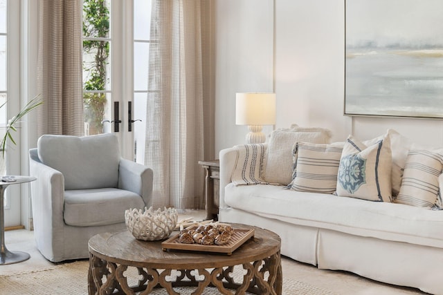 132 N Somerset St, Alys Beach, FL 32461 - living room featuring plenty of natural light and french doors