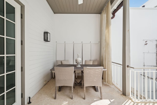 132 N Somerset St, Alys Beach, FL 32461 - balcony featuring outdoor dining area and a patio