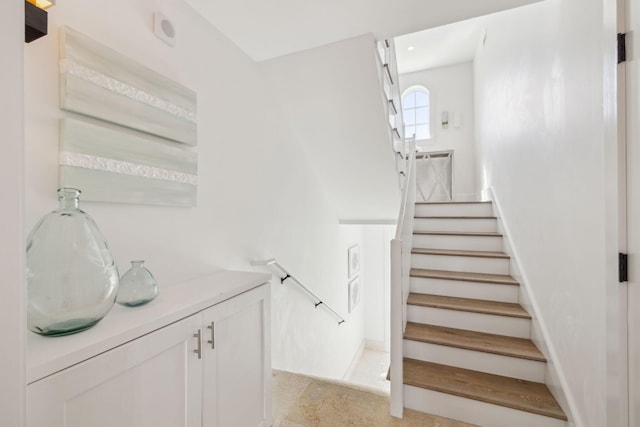 132 N Somerset St, Alys Beach, FL 32461 - staircase featuring baseboards and recessed lighting