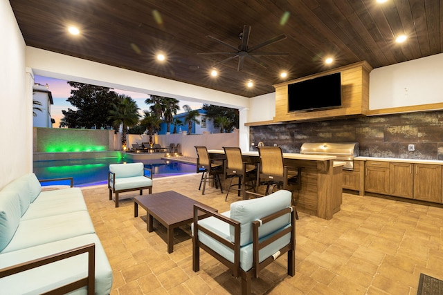 89 Shirah St, Destin, FL 32541 - fenced backyard with a patio area and ceiling fan
