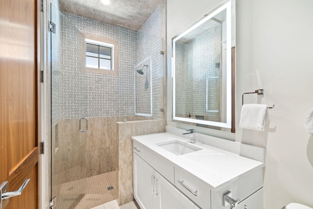 89 Shirah St, Destin, FL 32541 - bathroom featuring vanity and a stall shower