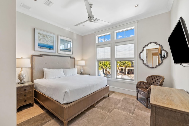 89 Shirah St, Destin, FL 32541 - bedroom with crown molding and ceiling fan
