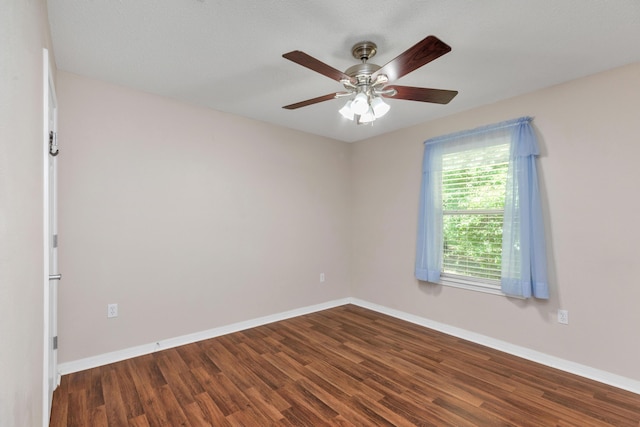 1184 Blackberry Cir, Baker, FL 32531 - spare room with wood finished floors, baseboards, and ceiling fan